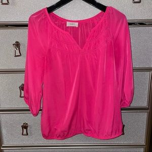 Pink loft sheer top